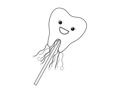 Kids' Smile Zone tooth fairy activity. Tooth fairy wand