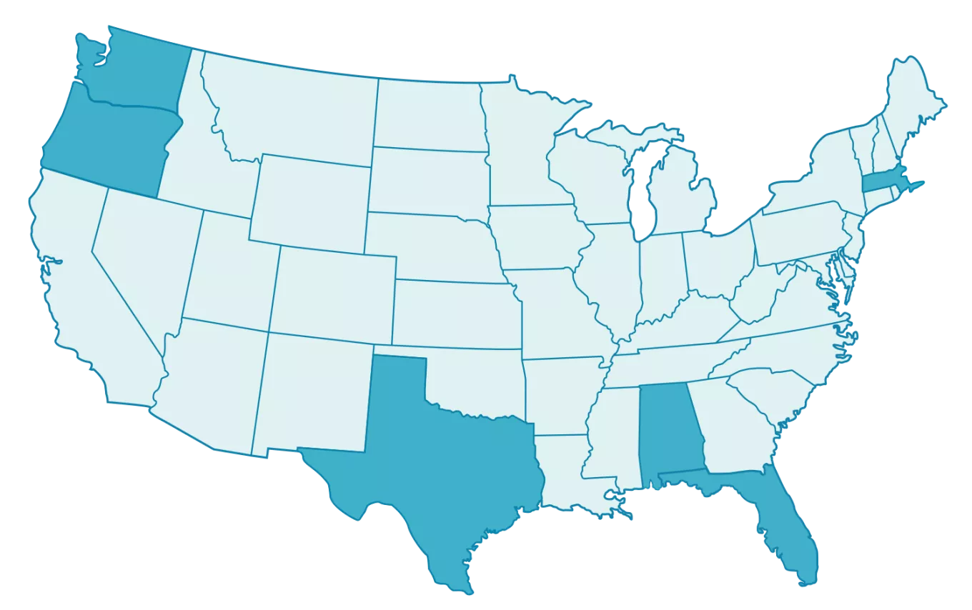 Advantage Dental+ has locations in Alabama, Florida, Massachusetts, Oregon, Texas and Washington.